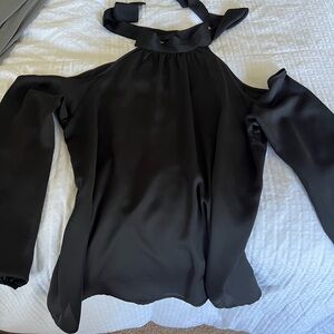 Black blouse with tie